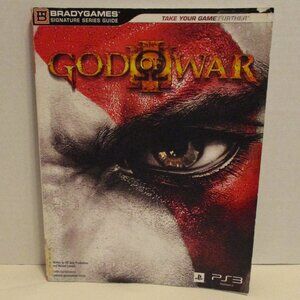 Sony Playstation 3 God of War Large Black White Red Graphic Players Guide Book